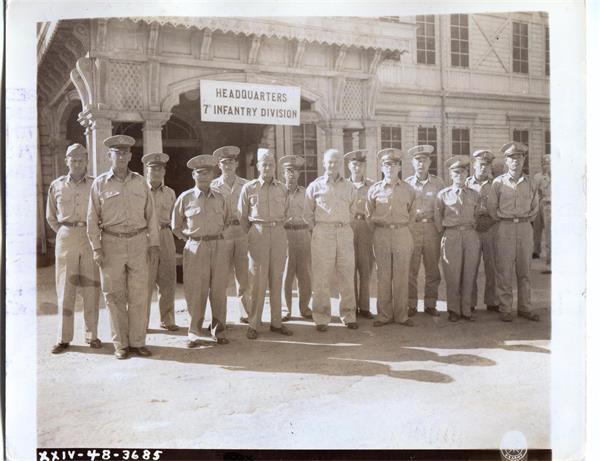 미육군 제7보병사단사령부를 방문한 조선국방경비대, 1948-08-26