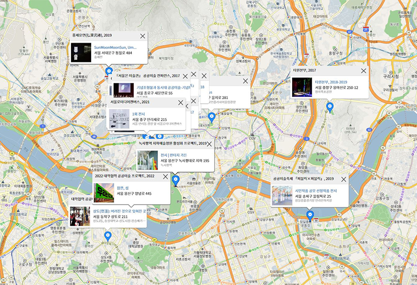 서울은 미술관 지도